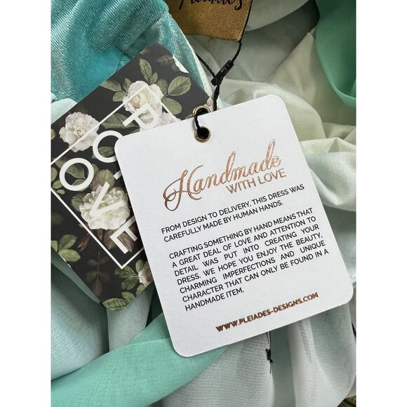 NWT Pleiades Teal Botanical Butterflies Dress - Picture 7 of 15